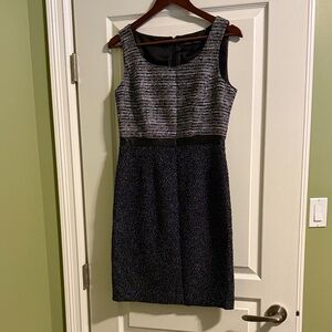 Ivanka Trump Black and Silver Mini Dress